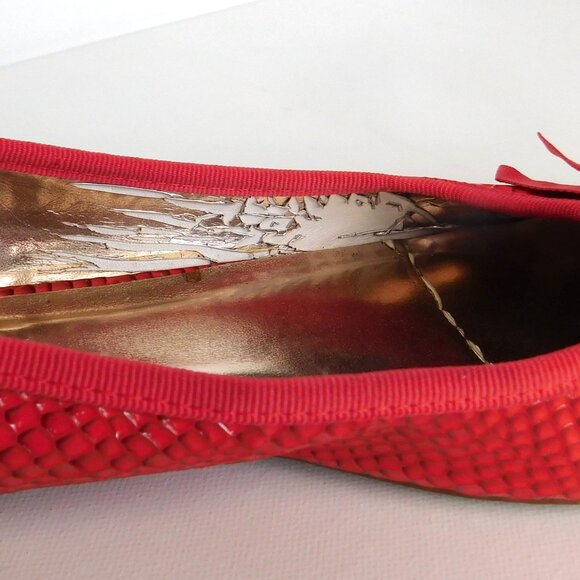 Steve Madden Snake Animal Ballet Flats with Bow Pink  Size 9 M - Picture 10 of 12